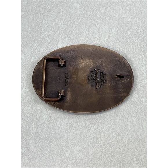 Vintage Tony Lama Solid Brass Engravable Racing Horses Belt Buckle 7616 - Picture 4 of 5